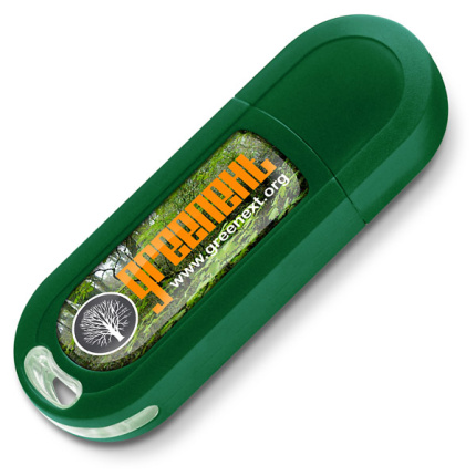 Umweltfreundlicher USB-Stick mit Doming Sticker - Topgiving